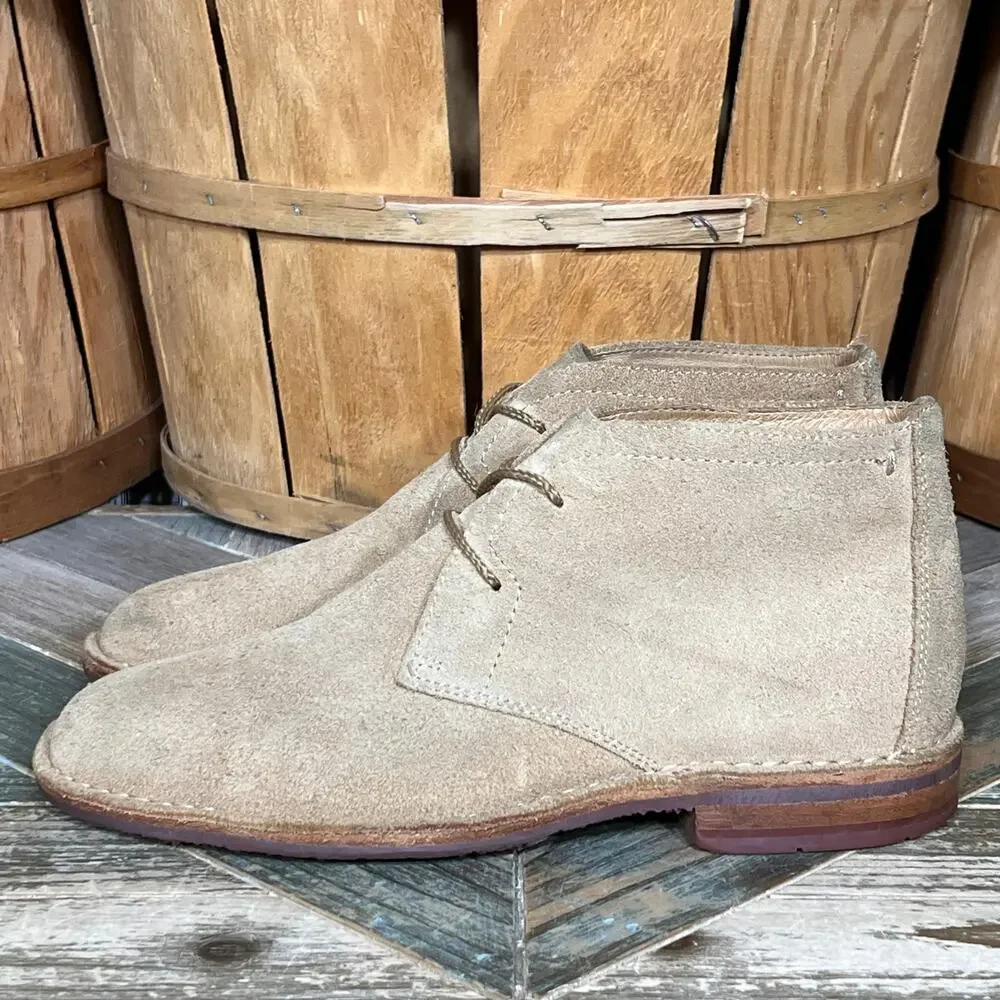 Trask Brady Tan Suede Brick Vibram Outsole Desert Chukka Boots Mens Size 8